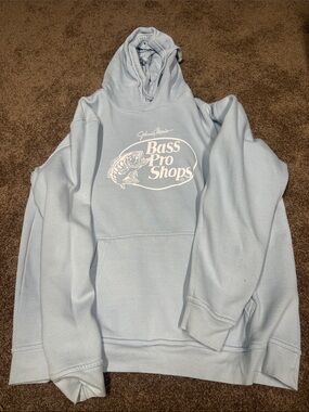 Bass Pro Shops Men's Pale Blue Logo Crewneck Hoodie